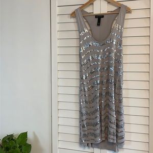 Silver/Gray Sequin Dress 🥂